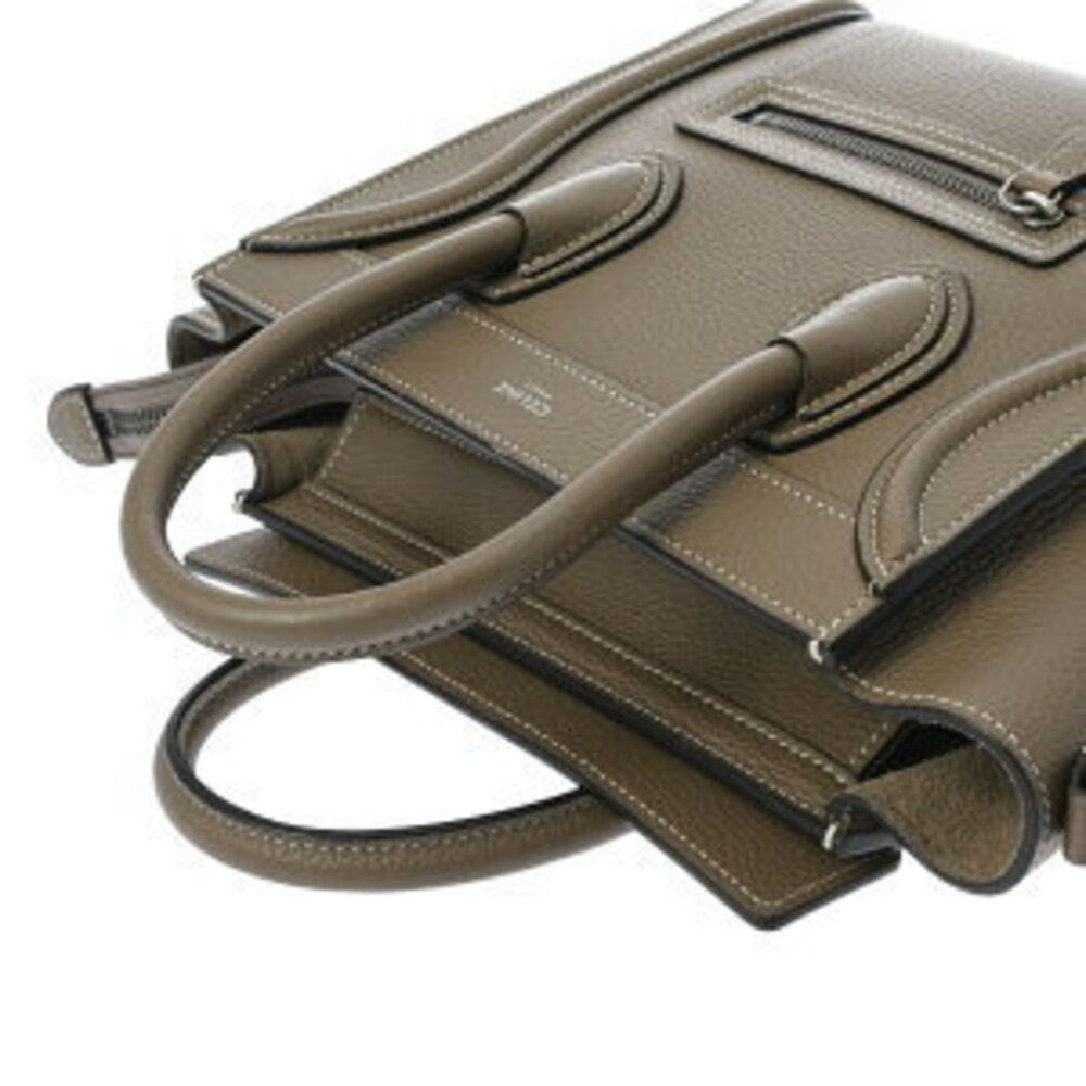 Celine Luggage Soli Drummed Calf Leather Handbag - Picture 3 of 9